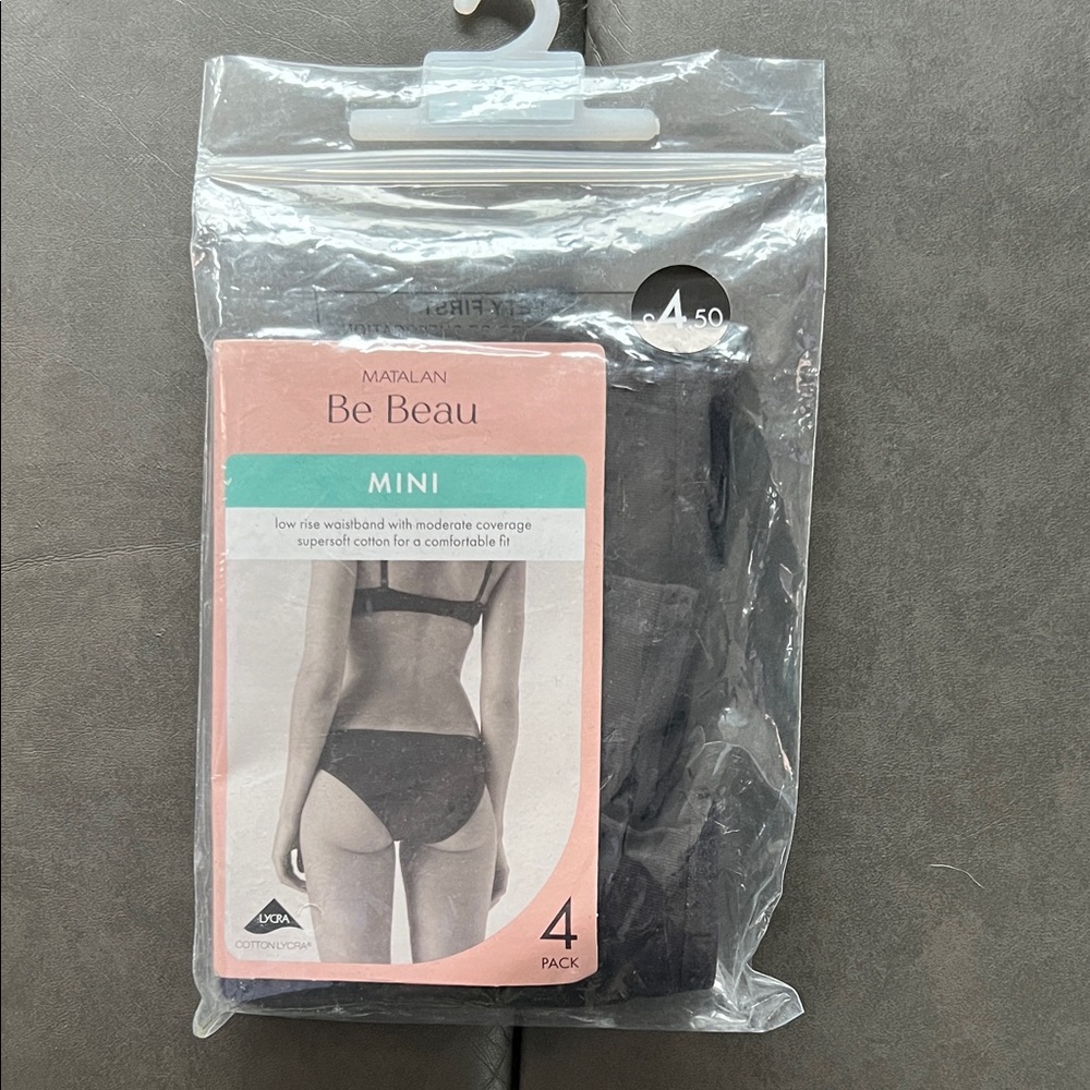 Women's Black Mini Briefs -3 pair Pack small